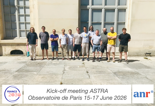 <multi> [fr]Les membres de la collaboration ASTRA réunis à l'Observatoire de Paris-PSL lors de la réunion de lancement du projet. [en]The ASTRA collaboration meets at the Observatoire de Paris </multi>